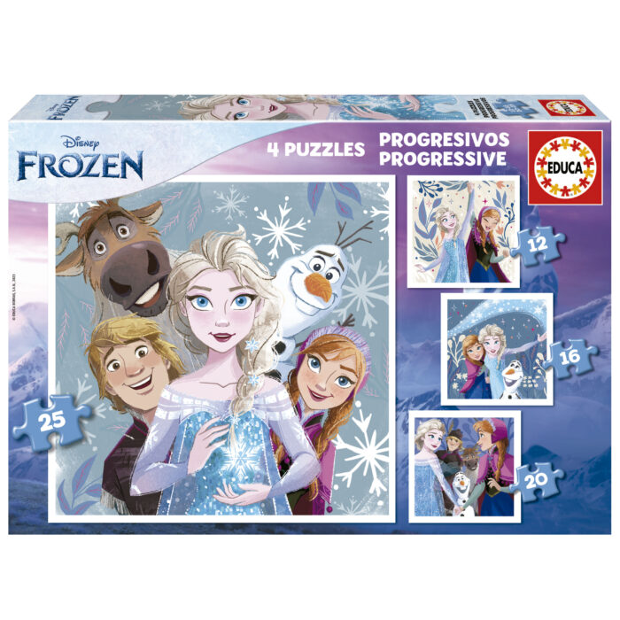 Puzzles Progréssifs Frozen 12+16+20+25