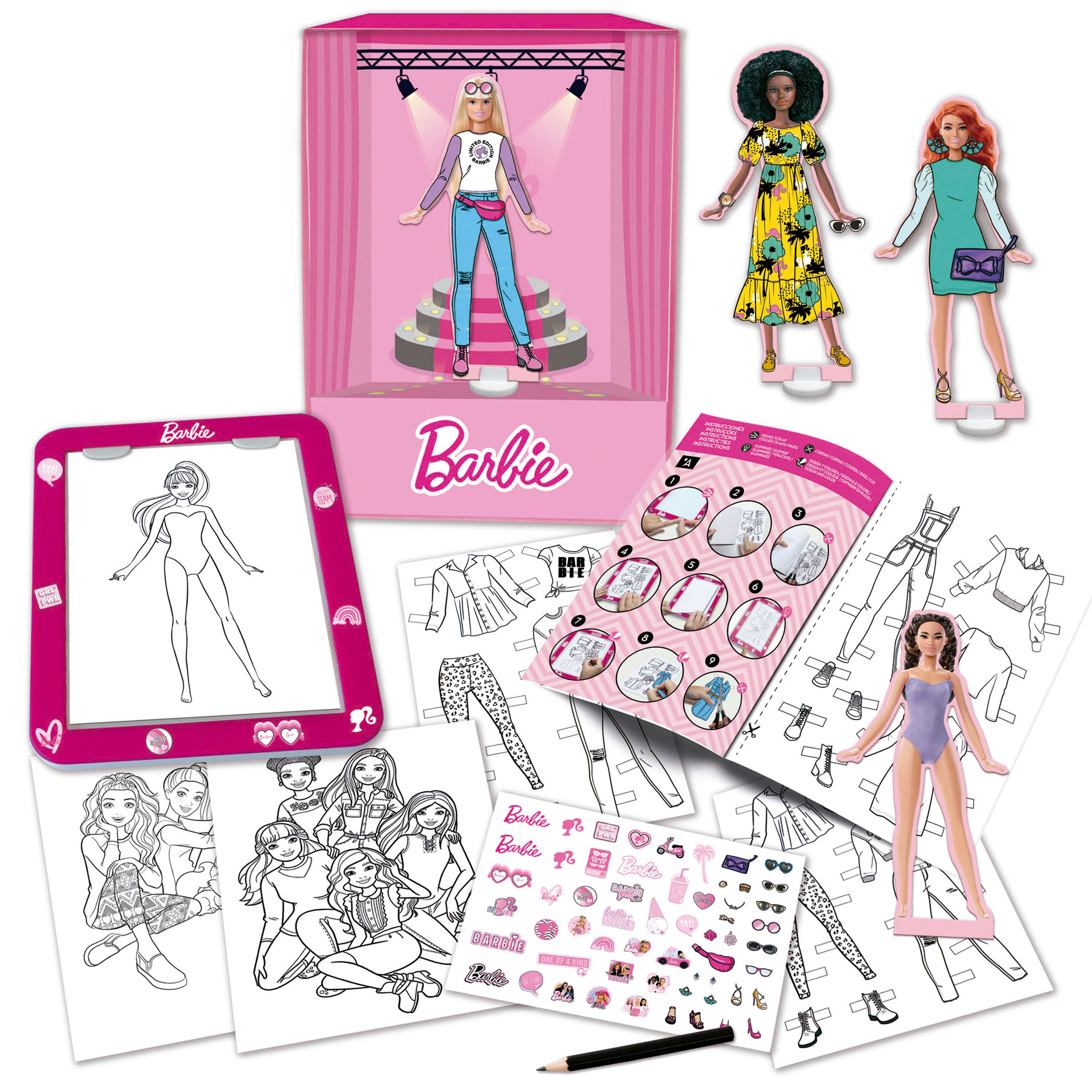 Quadro de Pintura Barbie Fashion Looks Brinquedo Educativo de