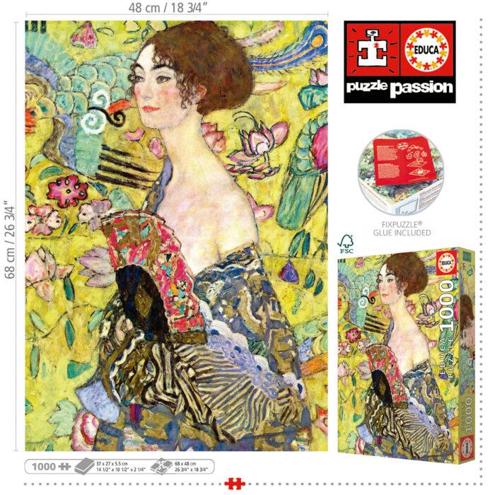 1000 Dama Com Leque, Gustav Klimt