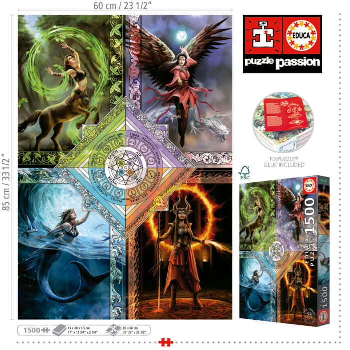 1500 Elemental Magic Star Chart, Anne Stokes