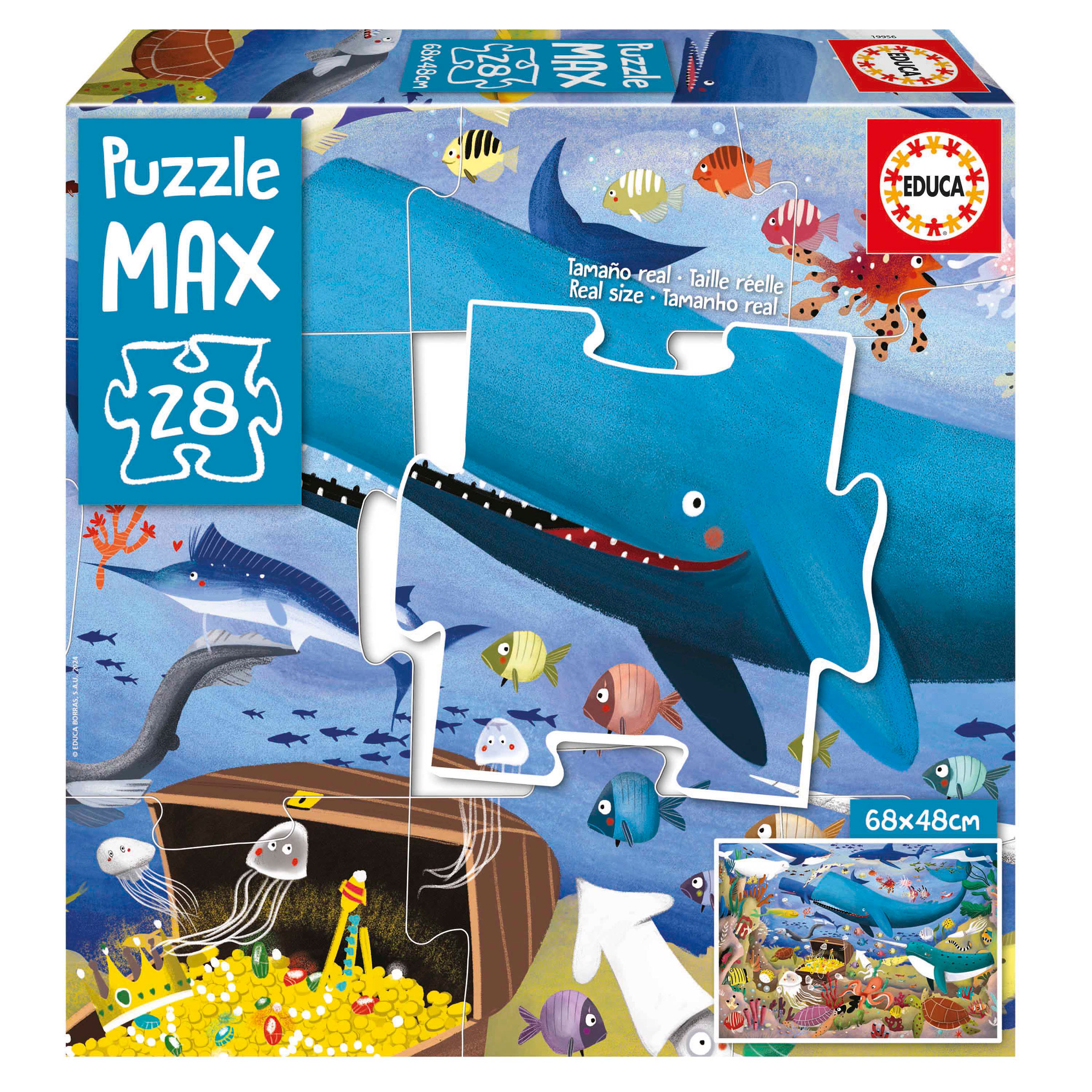 28 Animais No Mar Mar Puzzle Max