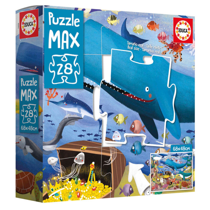 28 Animales bajo el mar Puzzle Max