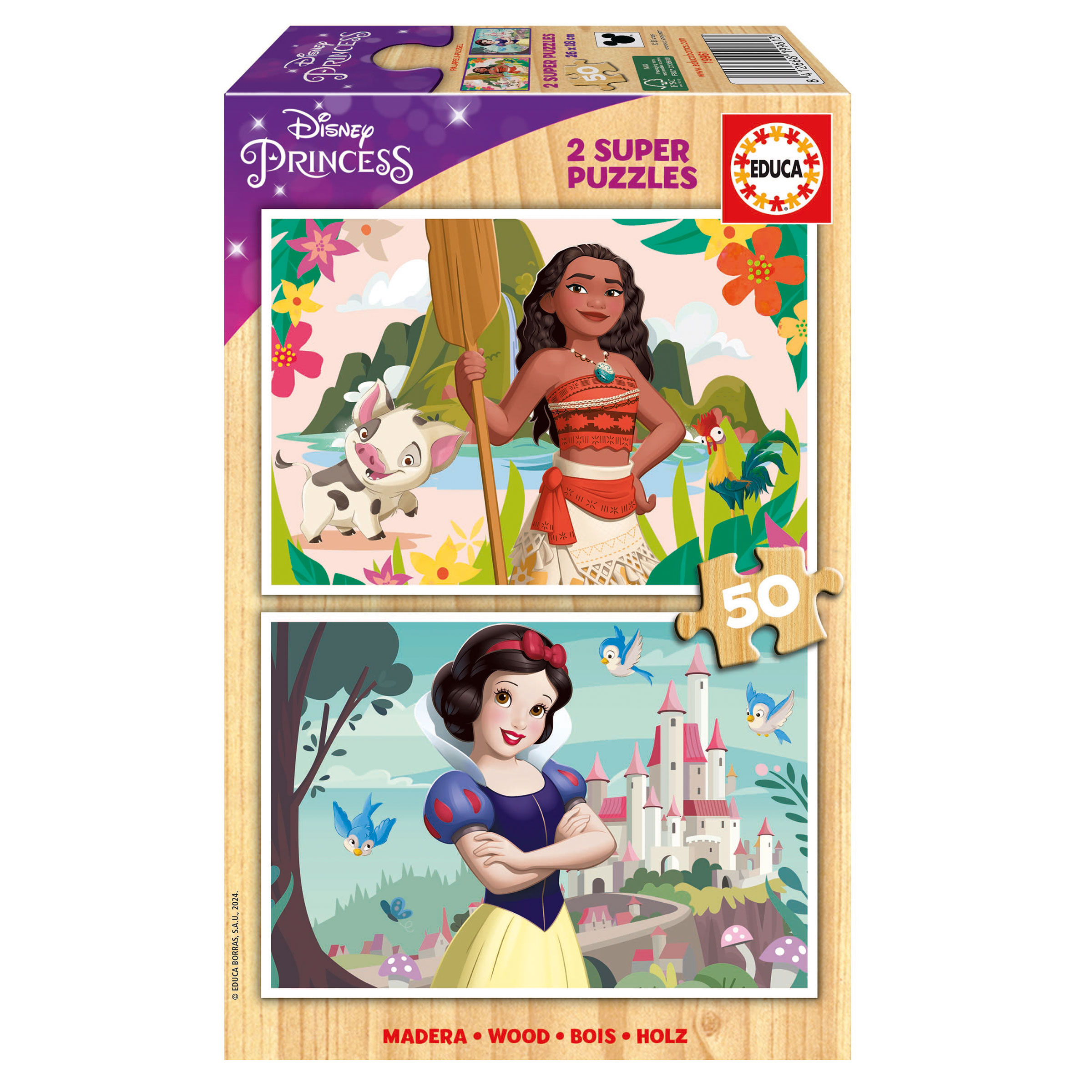 2×50 Disney Princess (Vaiana + Blancanieves)