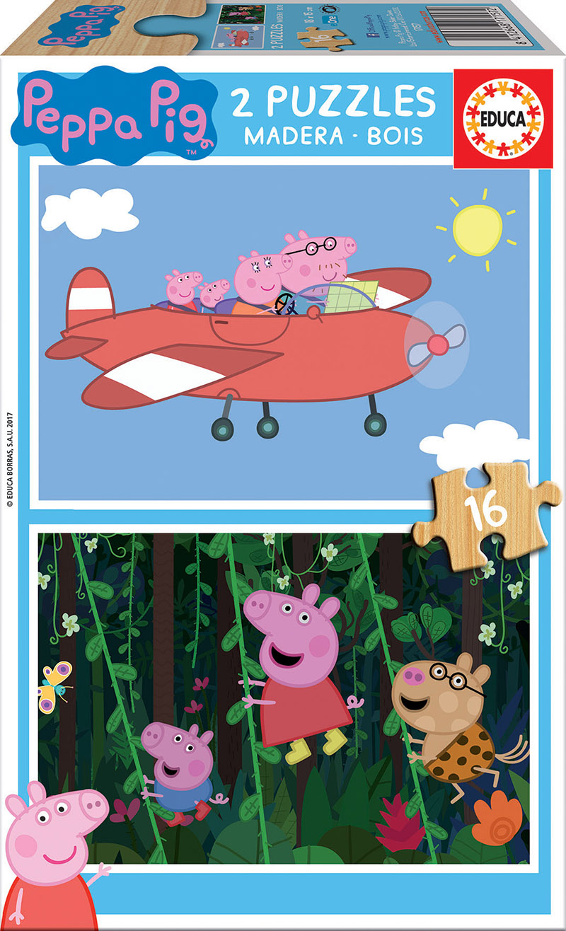 2×16 Bois Peppa Pig