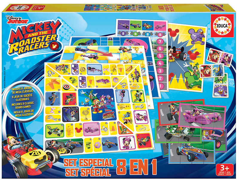 Set 8 in 1 Games Mickey and the Roadster Racers