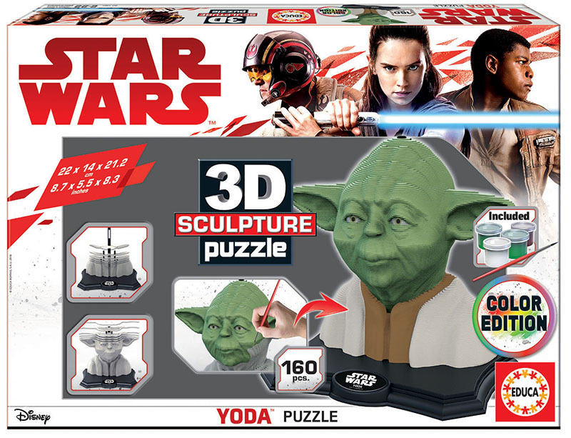 Color Sculpture Puzzle Yoda