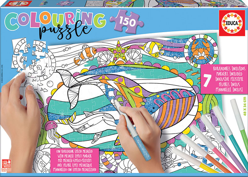 150 Sea Life Colouring Puzzle