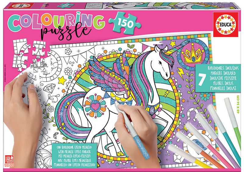 150 Unicórnio Colouring Puzzle