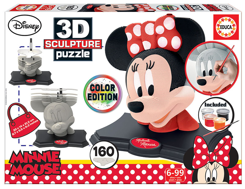 Color 3D Sculpture Puzzle Minnie