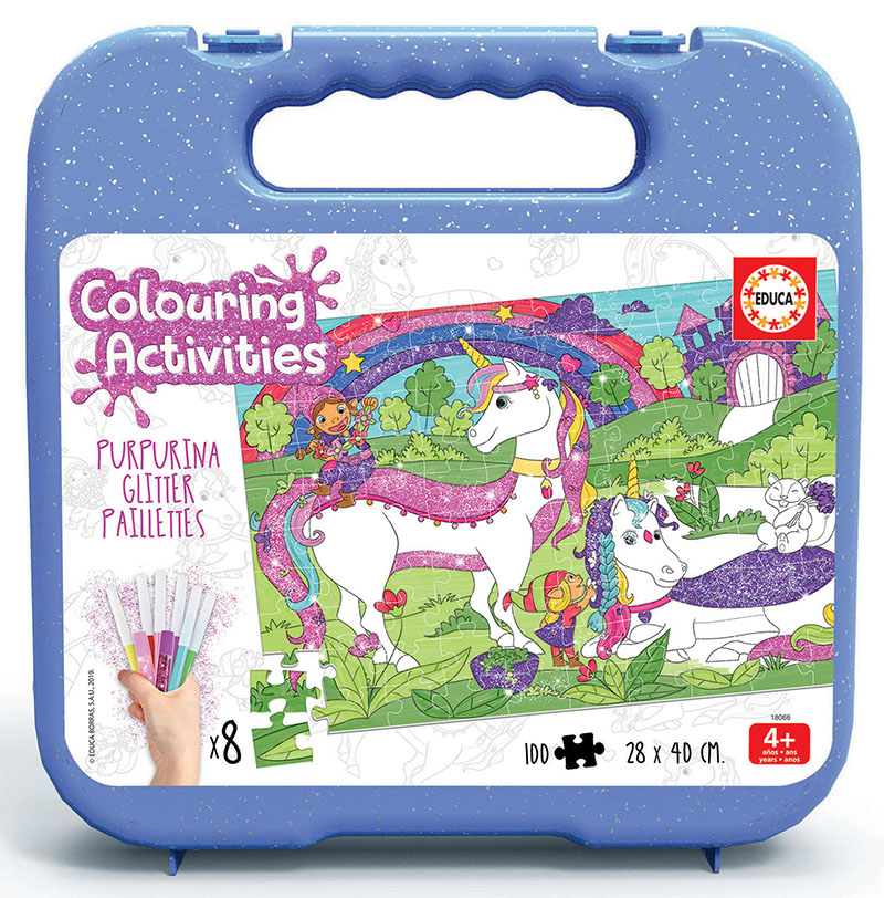 100 Unicorn Colouring Puzzle