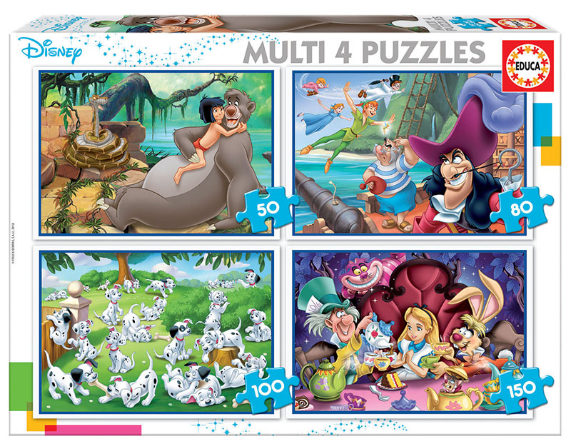 Multi 4 Puzzles Clásicos Disney 50+80+100+150