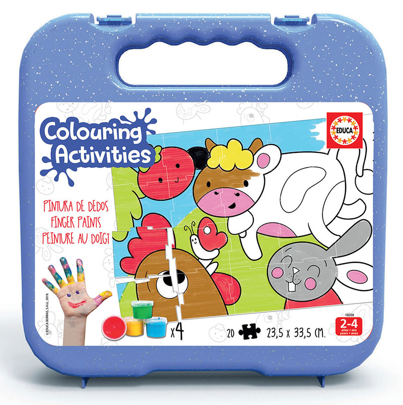 20 Farm Animals Colouring Puzzle