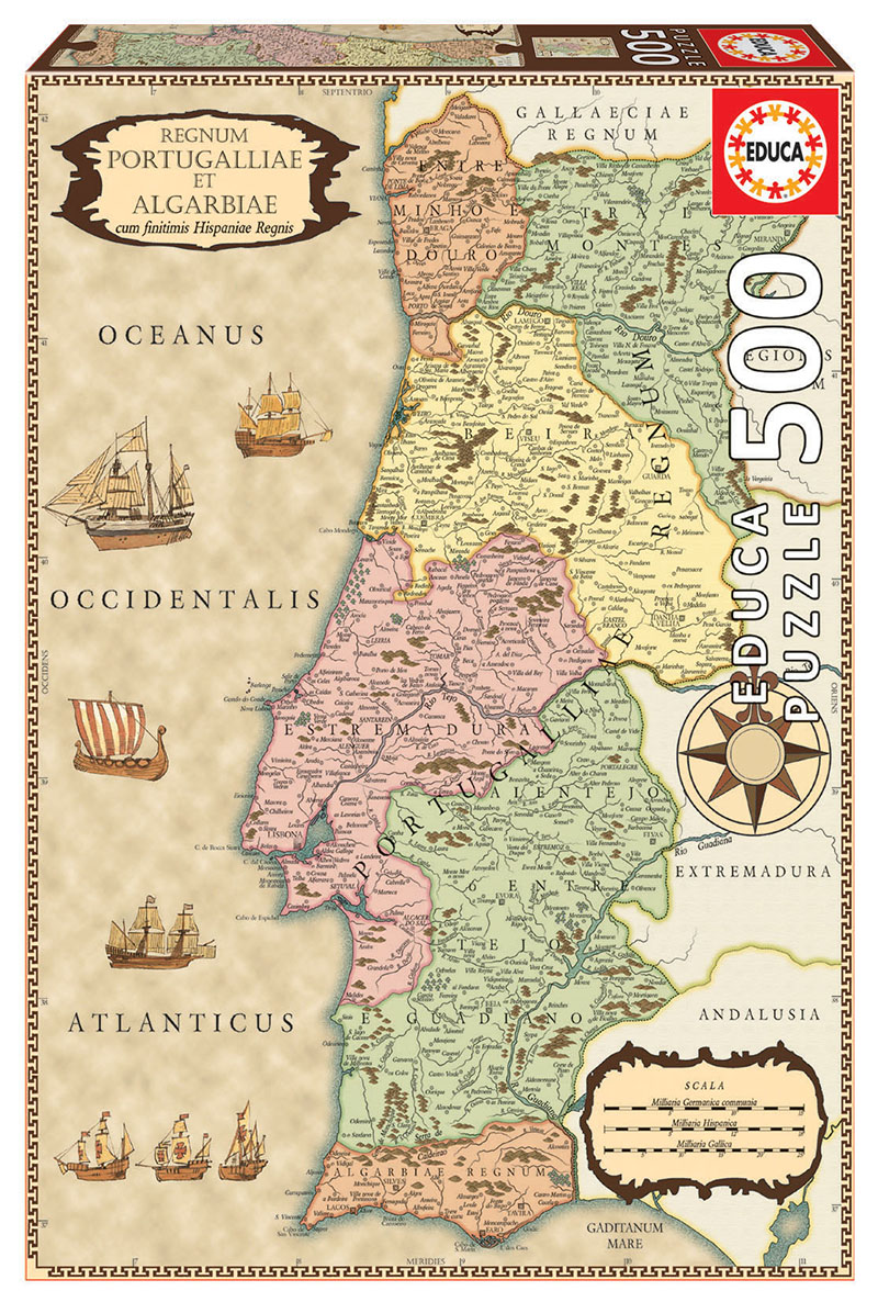 500 Mapa histórico de Portugal