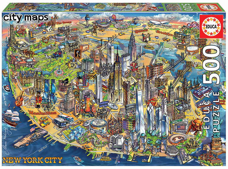 500 New York City map