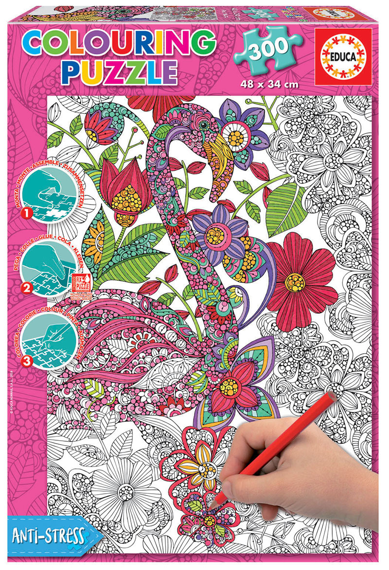 300 Flamingo ´Colouring Puzzle´