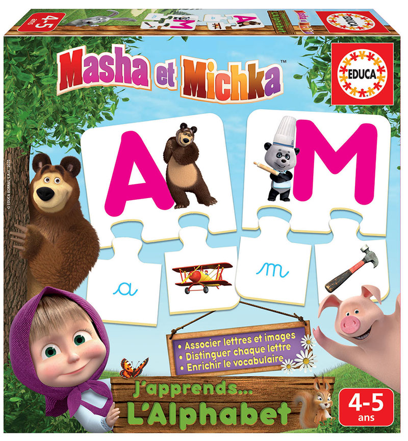 J´apprends L´alphabet Masha et Michka