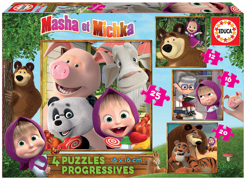 Progressive Puzzles Masha And The Bear 12162025 Educa Borras 