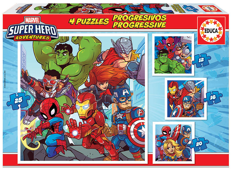 Puzzles Progressifs Marvel Super Heroe Adventures 12+16+20+25