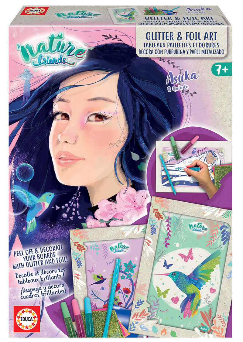 Decora con Purpurina y Papel Metalizado Nature Friends