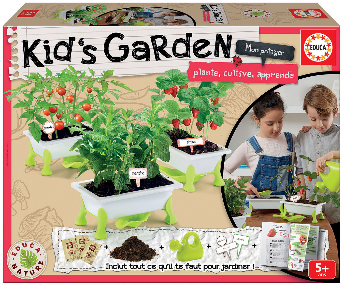 Kids Garden tomates + fraises + menthe
