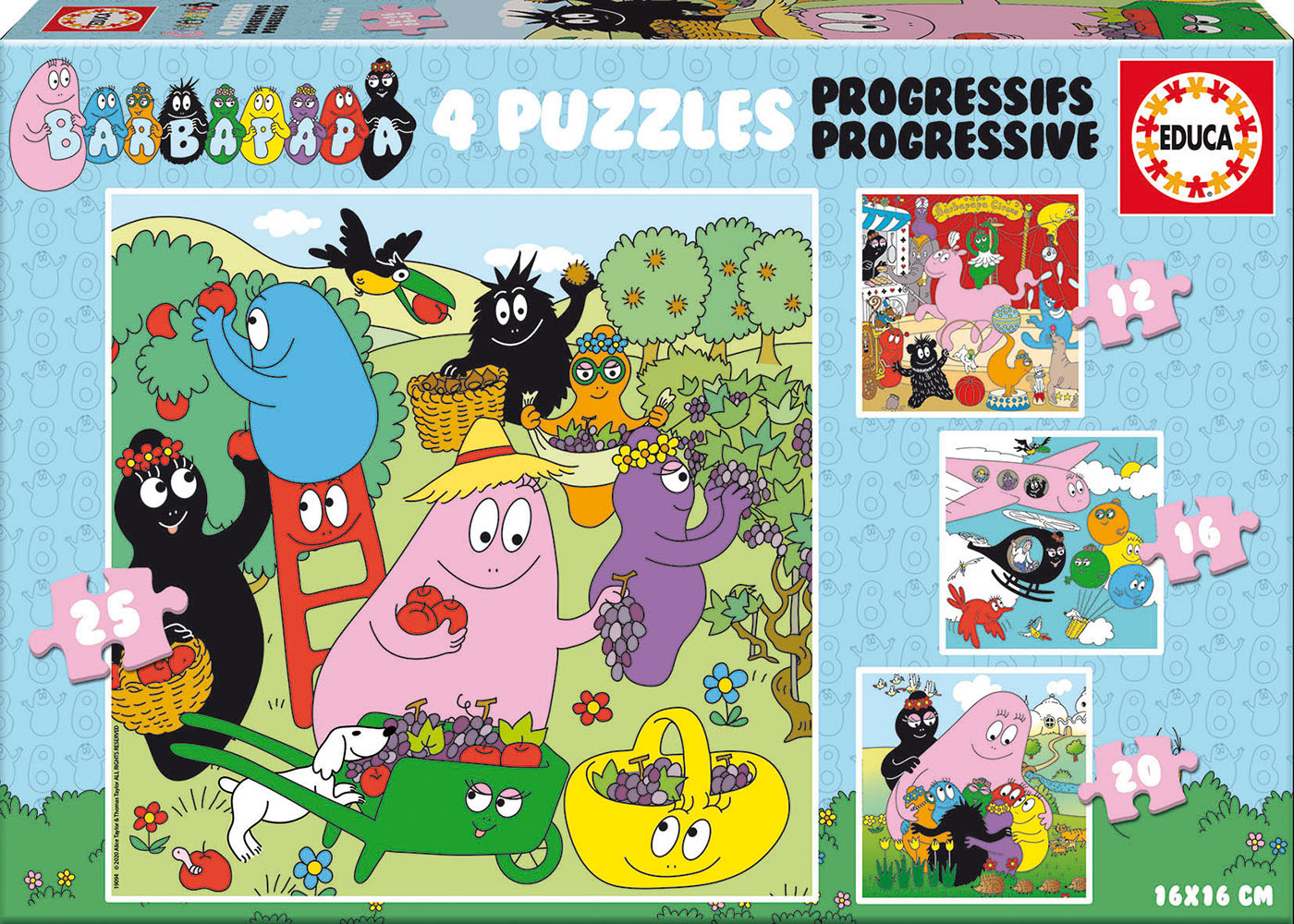 Puzzle Progressif Barbapapa 12+16+20+25 pcs