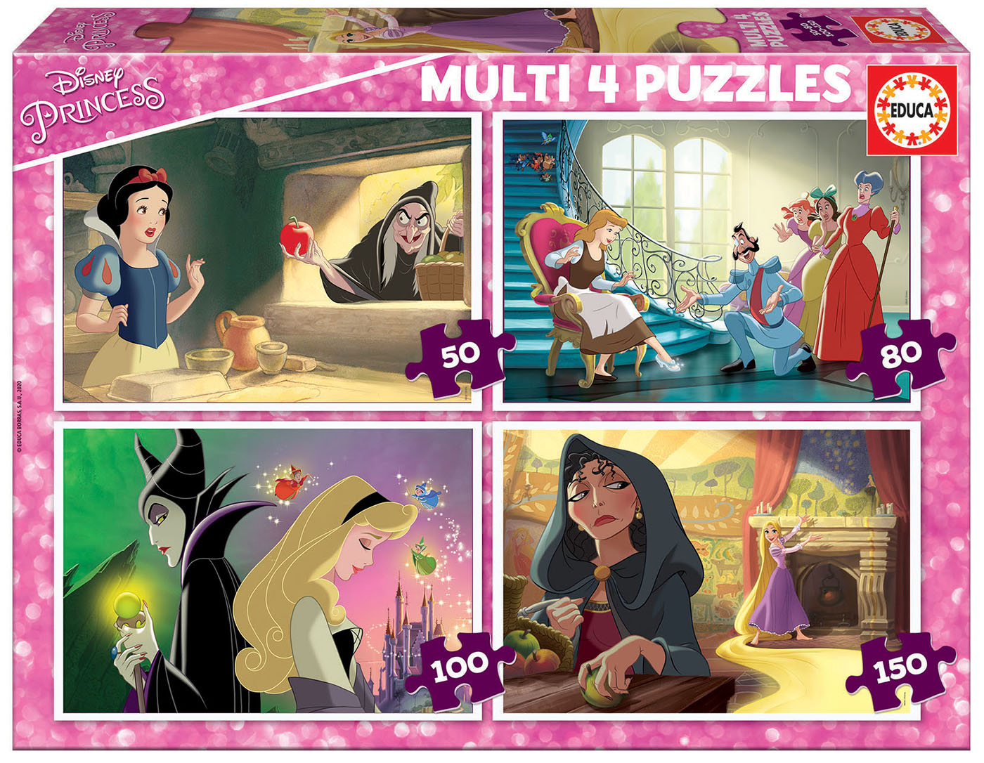 Multi 4 Puzzles Disney Villains 50+80+100+150