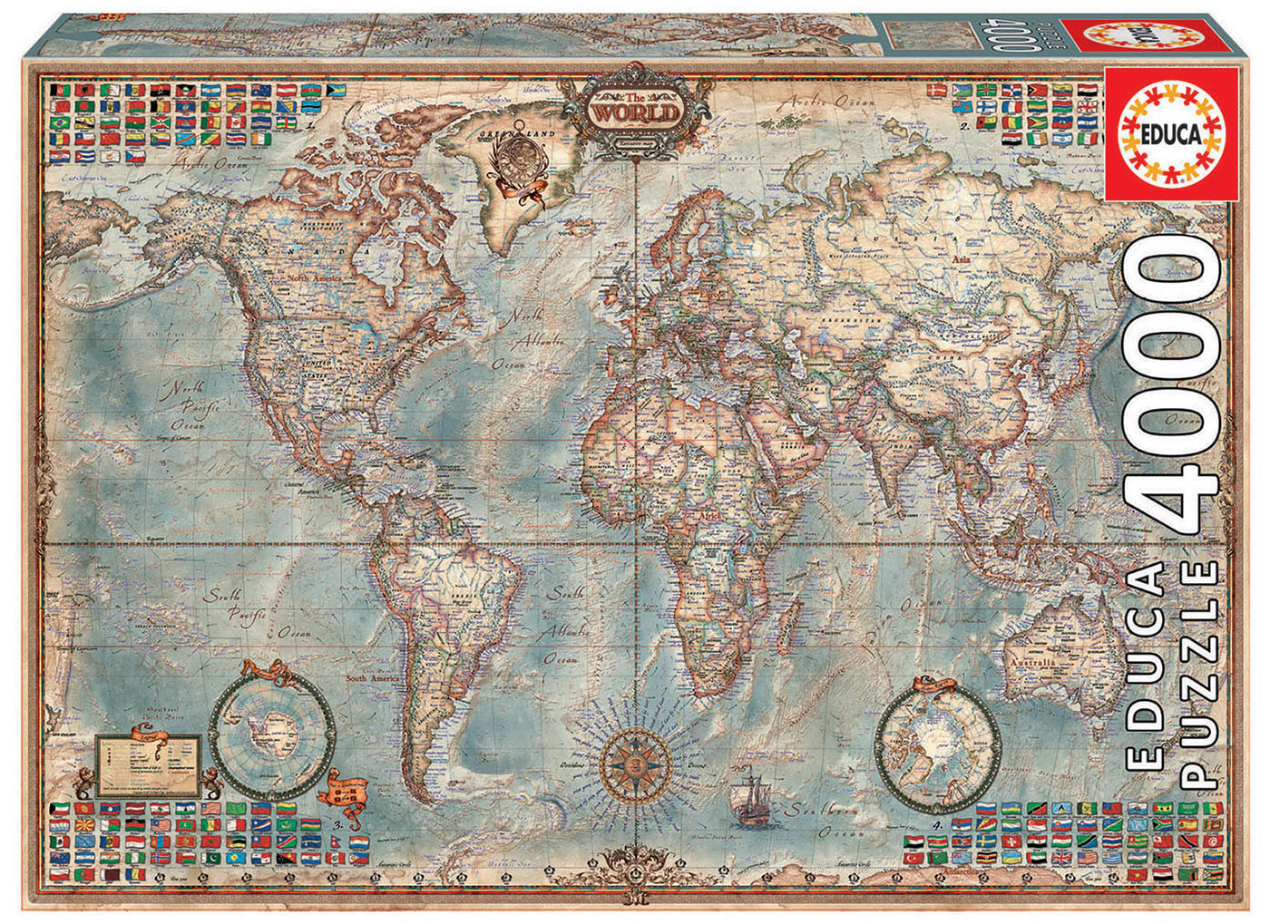 4000 El món, mapa polític