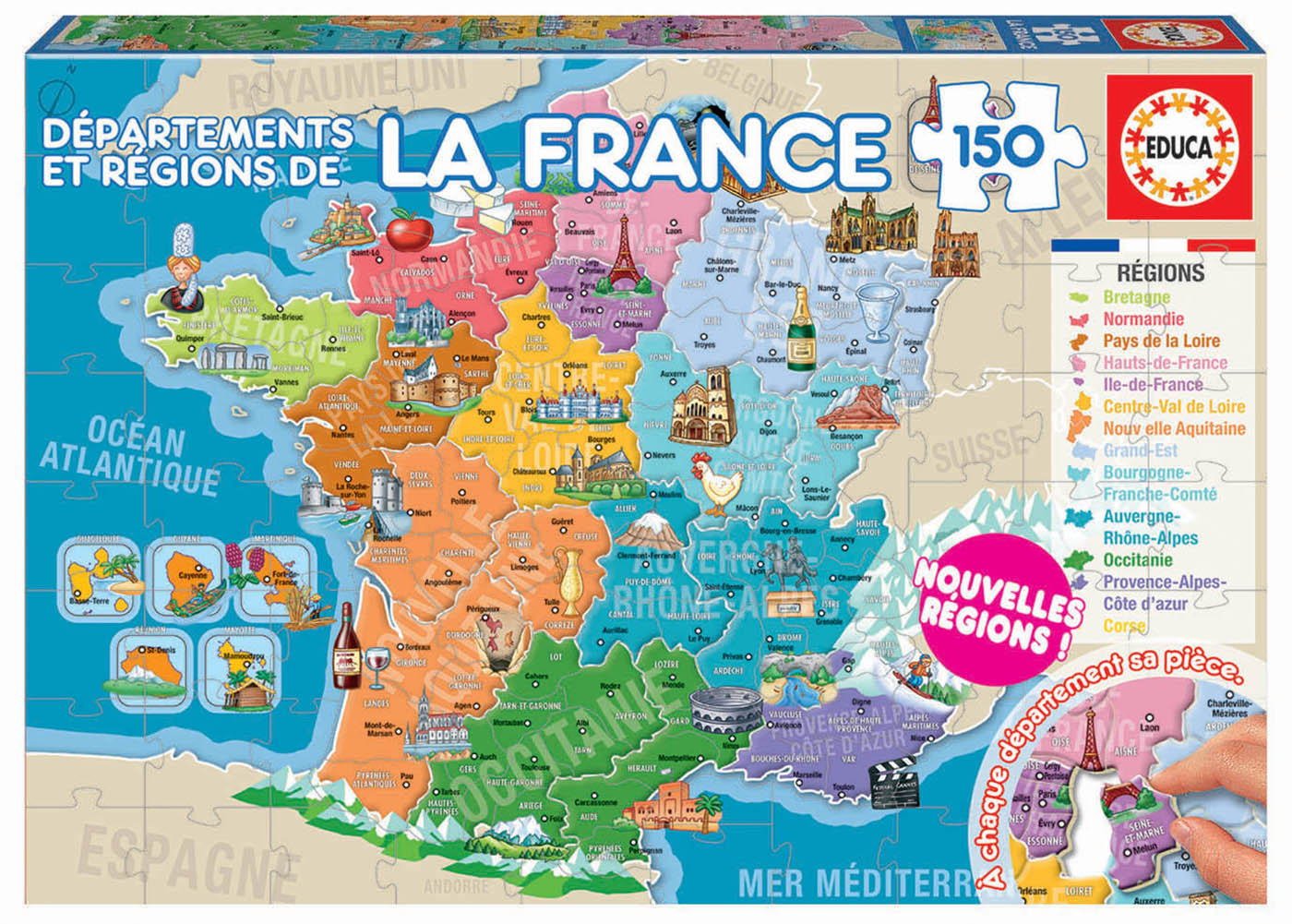150 Départements et Régions de La France