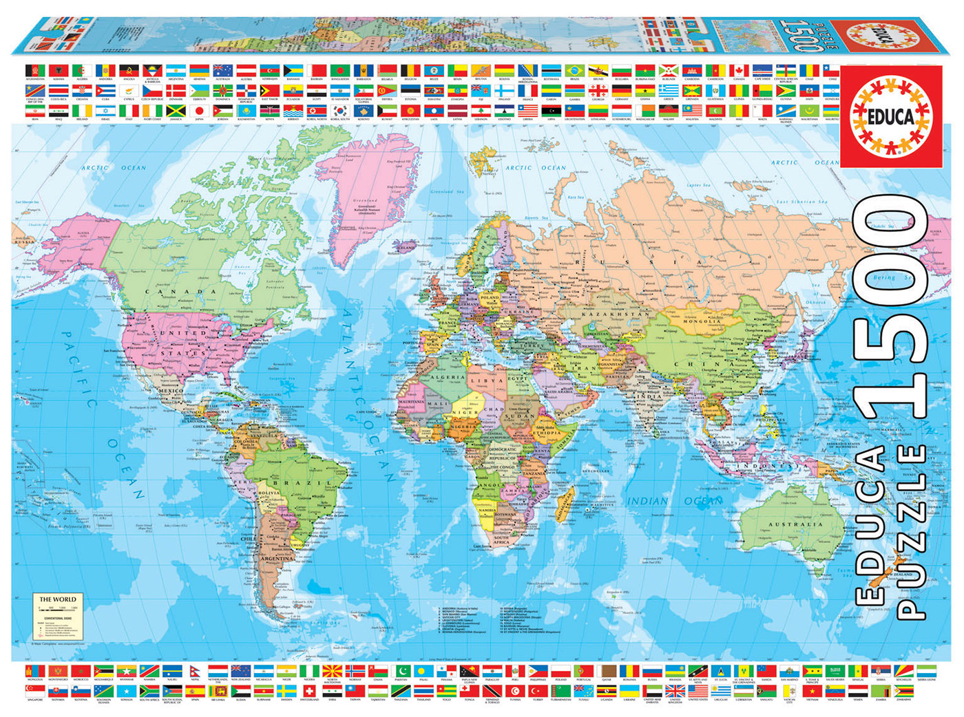 1500 Carte du monde politique