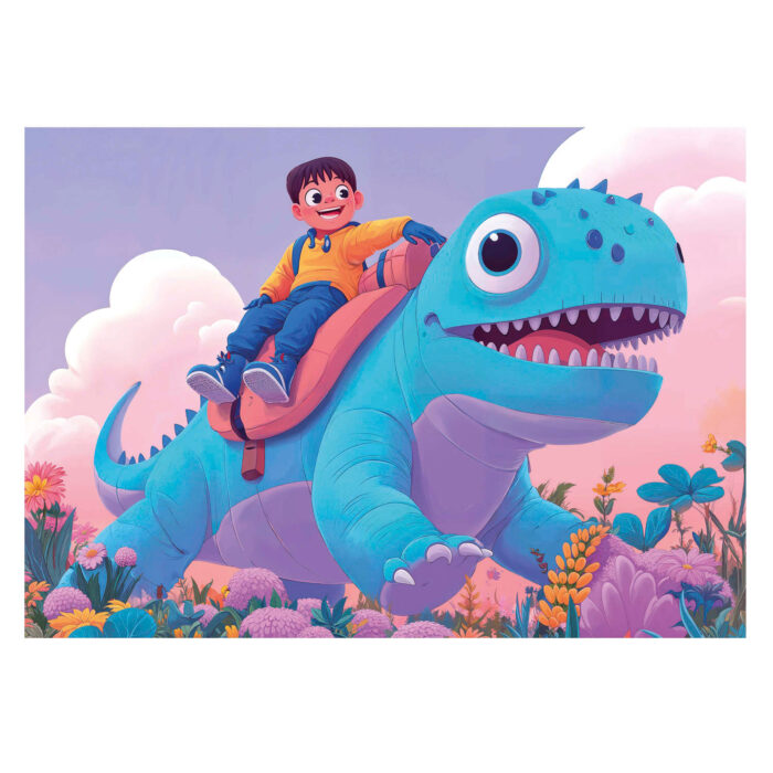 4 In a Box Puzzles. Dinossauros Simpáticos 20+40+60+80