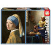 2x1000 La Joven de la Perla + La Lechera, Johannes Vermeer