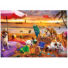 1000 Perros jugando en la playa
