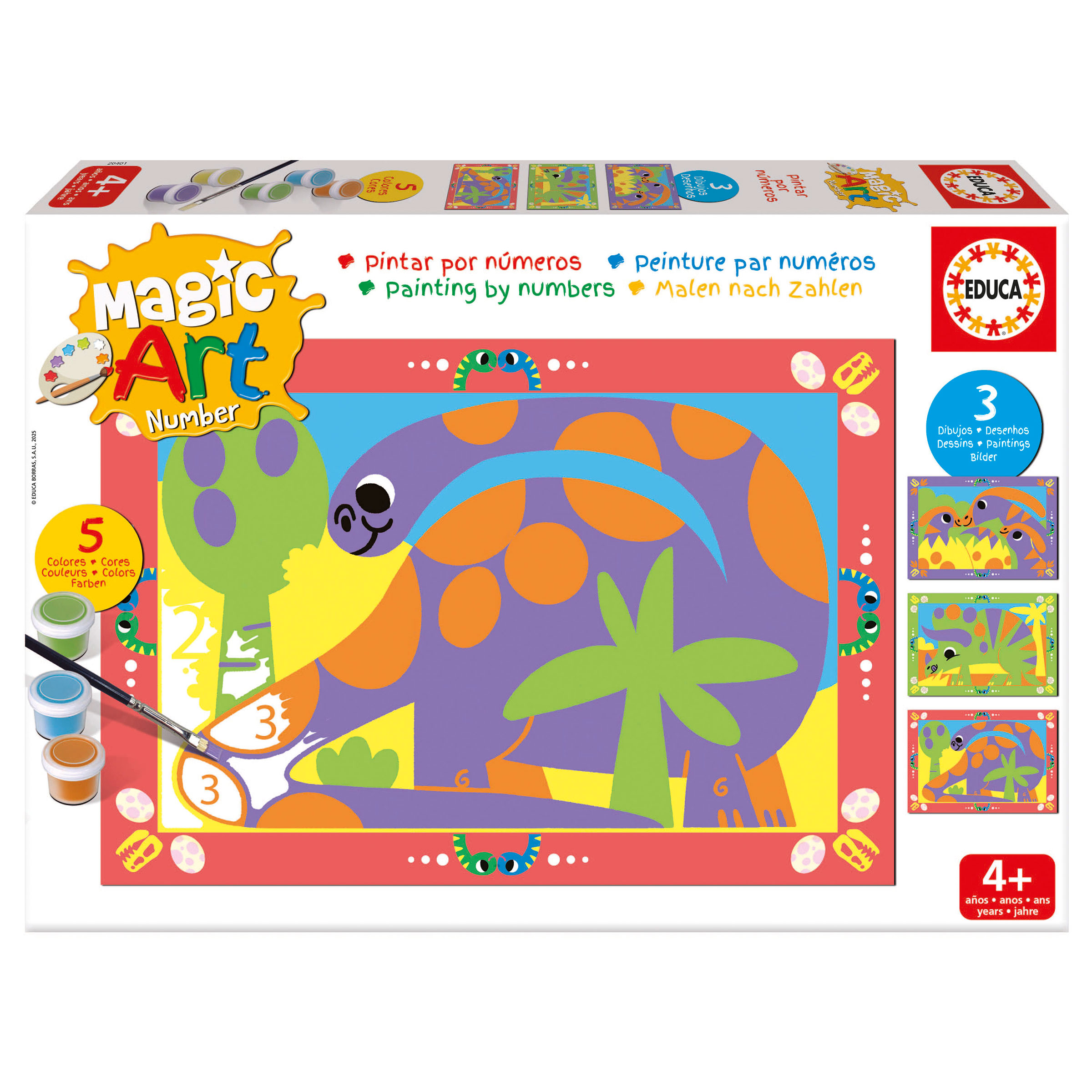 Magic Art Number – Dinosaurios +4
