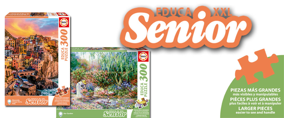 Colección Senior, puzzles pensados la gente mayor - Educa